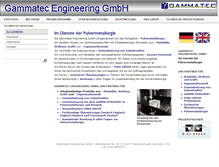 Tablet Screenshot of gammatec.com